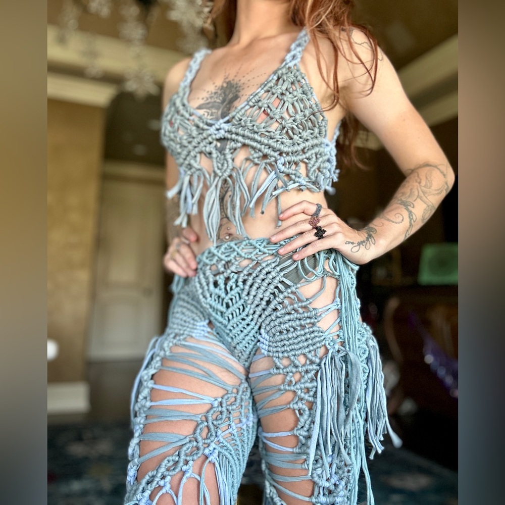 Original GoodVibeGoda Handmade Macramé Rope Pants - Picture 5 of 16
